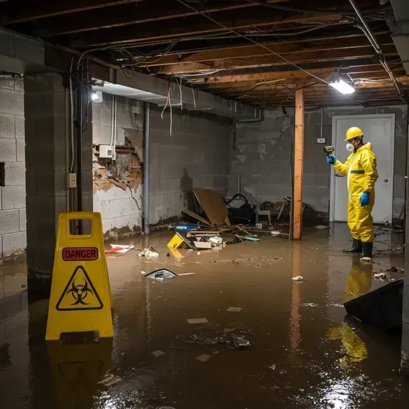 Flooded Basement Electrical Hazard in Bessemer City, NC Property